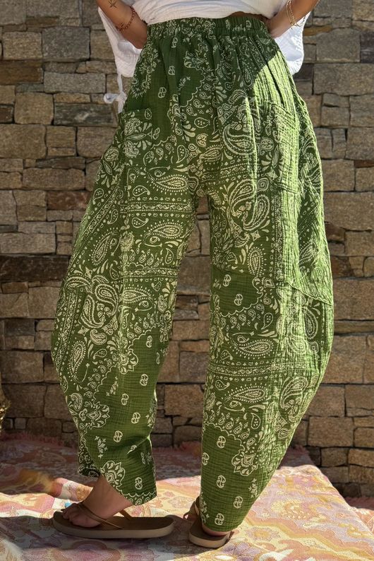 Hush Pillow Cotton Bandana B Classic Barrel Pant Rio Green